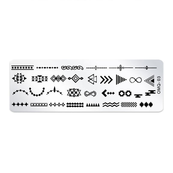 5 PCS Nail Art Print Template Nail Art Tools(OMQ-03)