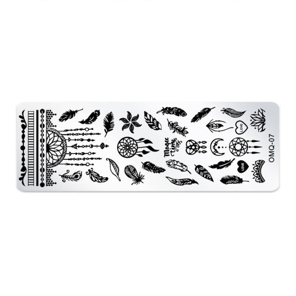 5 PCS Nail Art Print Template Nail Art Tools(OMQ-07)