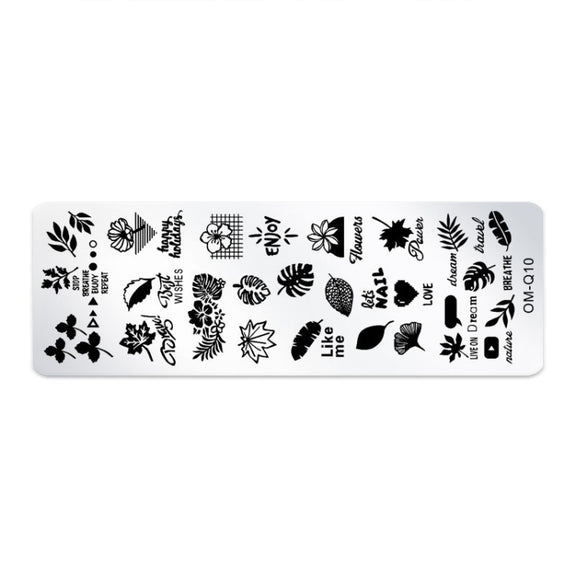 5 PCS Nail Art Print Template Nail Art Tools(OMQ-10)