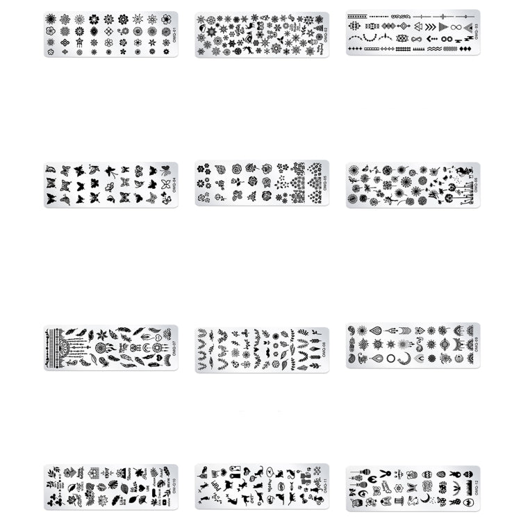 5 PCS Nail Art Print Template Nail Art Tools(OMQ-07)