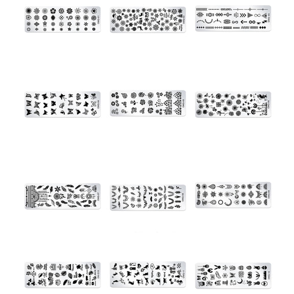 5 PCS Nail Art Print Template Nail Art Tools(OMQ-07)
