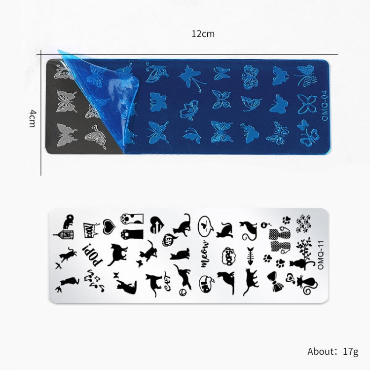 5 PCS Nail Art Print Template Nail Art Tools(OMQ-03)