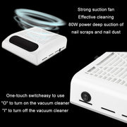 80W Manicure Vacuum Cleaner With Pull-Out Filter, Specification: EU Plug (Gold)