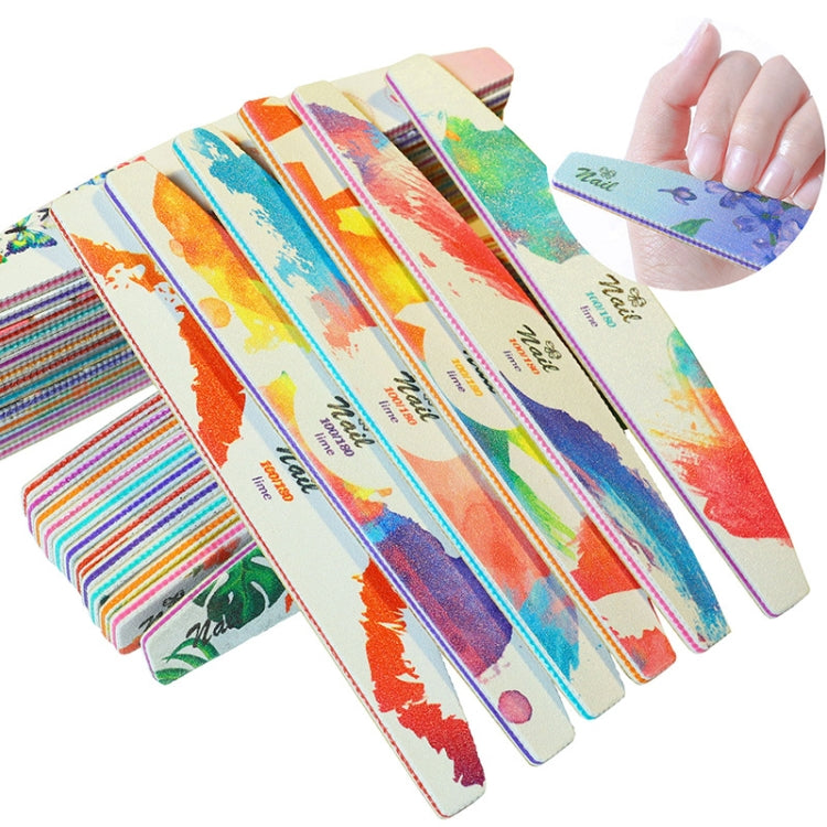 GJ0507 6 In 1 Nail Art Tools Polish Nails Scrub Strips(Flower)