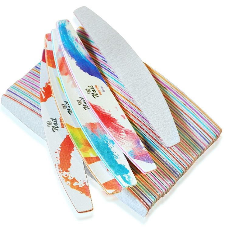 GJ0507 6 In 1 Nail Art Tools Polish Nails Scrub Strips(Flower)