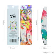 GJ0507 6 In 1 Nail Art Tools Polish Nails Scrub Strips(Flame Bird)