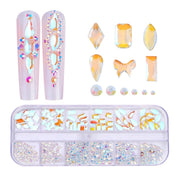 12 Grid Flat Bottom Shaped Nail Rhinestones Nail Decoration, Specification: 05