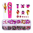 12 Grid Flat Bottom Shaped Nail Rhinestones Nail Decoration, Specification: 12 - Nail Stickers by PMC Jewellery | Online Shopping South Africa | PMC Jewellery | Buy Now Pay Later Mobicred