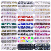 12 Grid Flat Bottom Shaped Nail Rhinestones Nail Decoration, Specification: 12