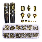 12 Grid Flat Bottom Shaped Nail Rhinestones Nail Decoration, Specification: 13