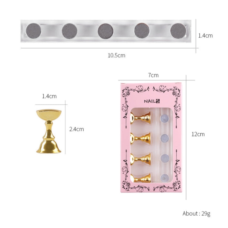 2 PCS Nail Art Chessboard Holder Nail Sheet Acrylic Base Practice Stand(Pink)
