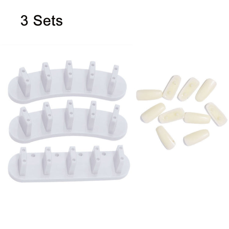 3 Sets Adhesive-Free Nail Practice Stand Nail Display Stand(01 White)