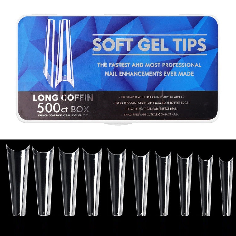Scratch-free Ultra-thin Seamless Manicure Nail Plate, Shape: 06 Long Denim