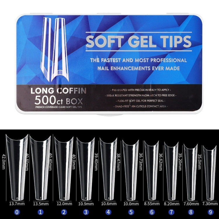 Scratch-free Ultra-thin Seamless Manicure Nail Plate, Shape: 06 Long Denim
