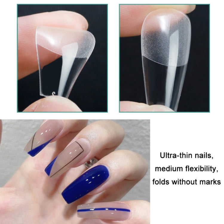 Scratch-free Ultra-thin Seamless Manicure Nail Plate, Shape: 06 Long Denim