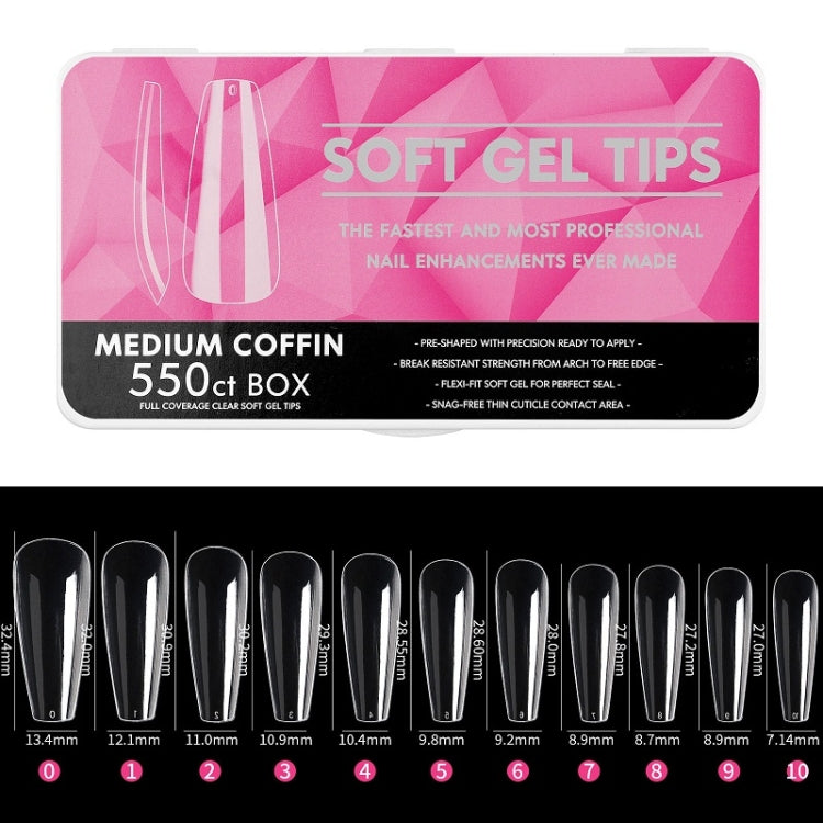 Scratch-free Ultra-thin Seamless Manicure Nail Plate, Shape: 10 Short Coffin