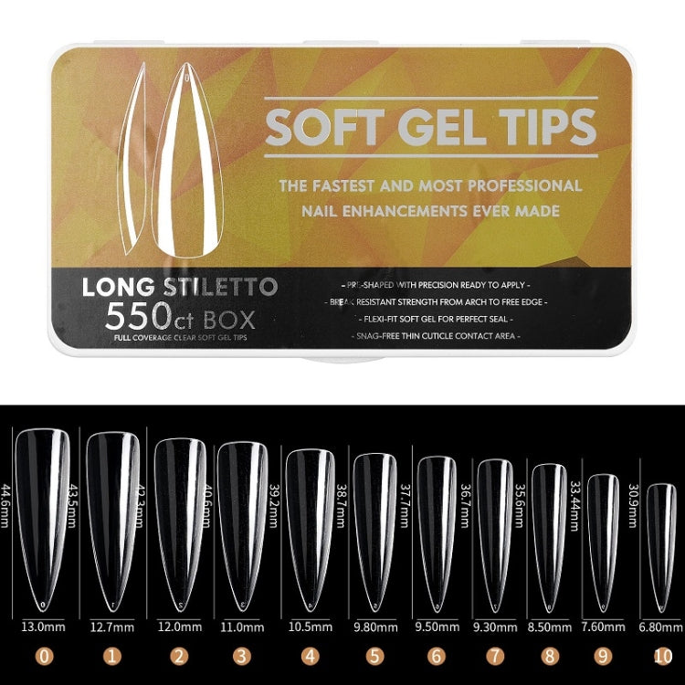Scratch-free Ultra-thin Seamless Manicure Nail Plate, Shape: 14 Long Pointed Armor