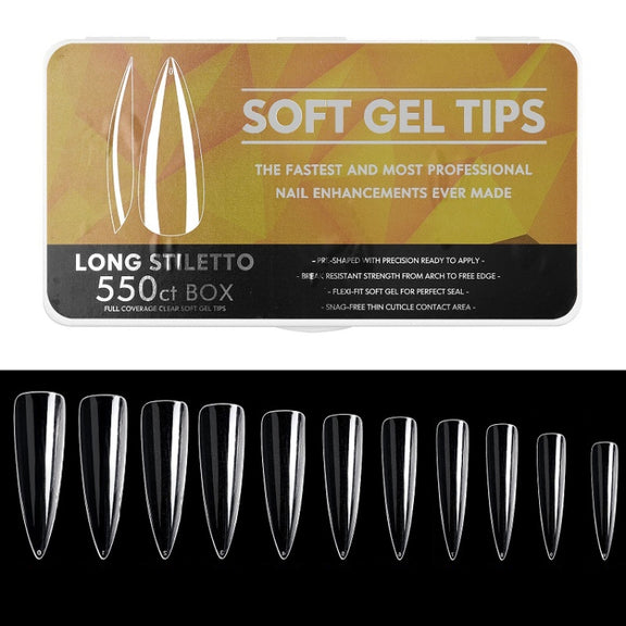 Scratch-free Ultra-thin Seamless Manicure Nail Plate, Shape: 14 Long Pointed Armor