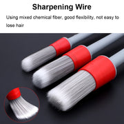QZZS-82 Solid Sharpened Wire Automotive Detail Cleaning Brush(3 In 1)