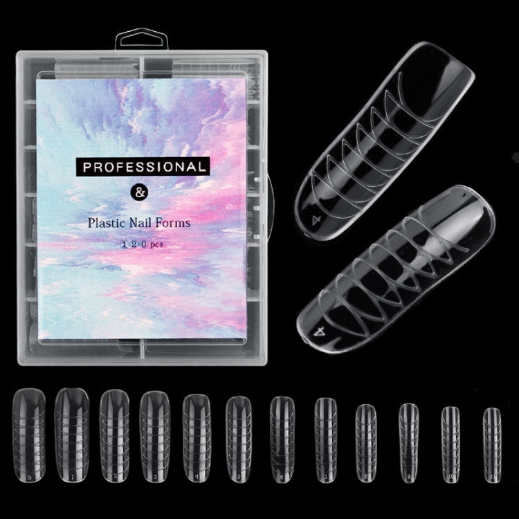 2 Boxes Nail Crystal Rapid Light Therapy Extension Nail Model, Shape: 120 PCS 02