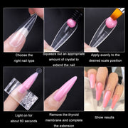 2 Boxes Nail Crystal Rapid Light Therapy Extension Nail Model, Shape: 120 PCS 04