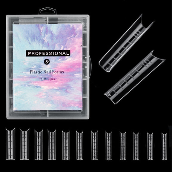 2 Boxes Nail Crystal Rapid Light Therapy Extension Nail Model, Shape: 120 PCS 07