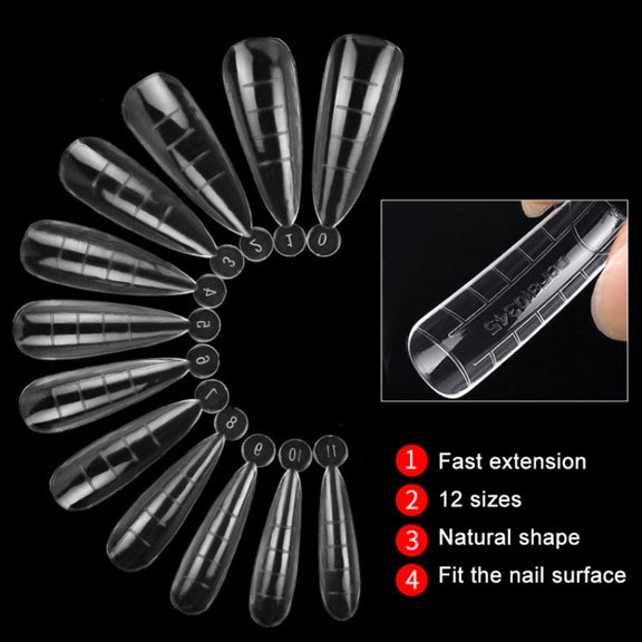 2 Boxes Nail Crystal Rapid Light Therapy Extension Nail Model, Shape: 120 PCS 07