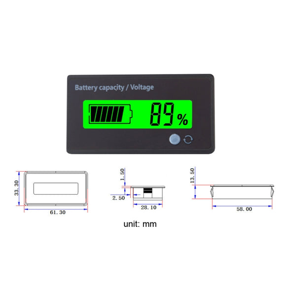 L6133 LCD Electric Motorcycle Power Display, Style: Internal Green Backlight