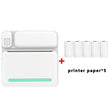 C19 200DPI Student Homework Printer Bluetooth Inkless Pocket Printer Blue Printer Paper x 5 - Printer by PMC TechLife | Online Shopping South Africa | PMC TechLife