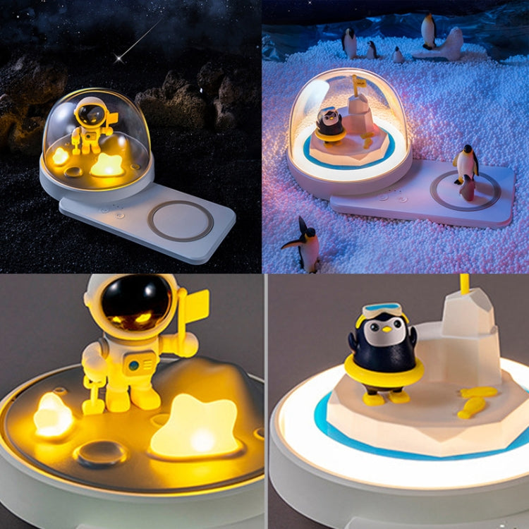 Decorative Table Lamp Wireless Fast Charging Smart Bluetooth Music Light, Style: Bluetooth Model(Astronauts)