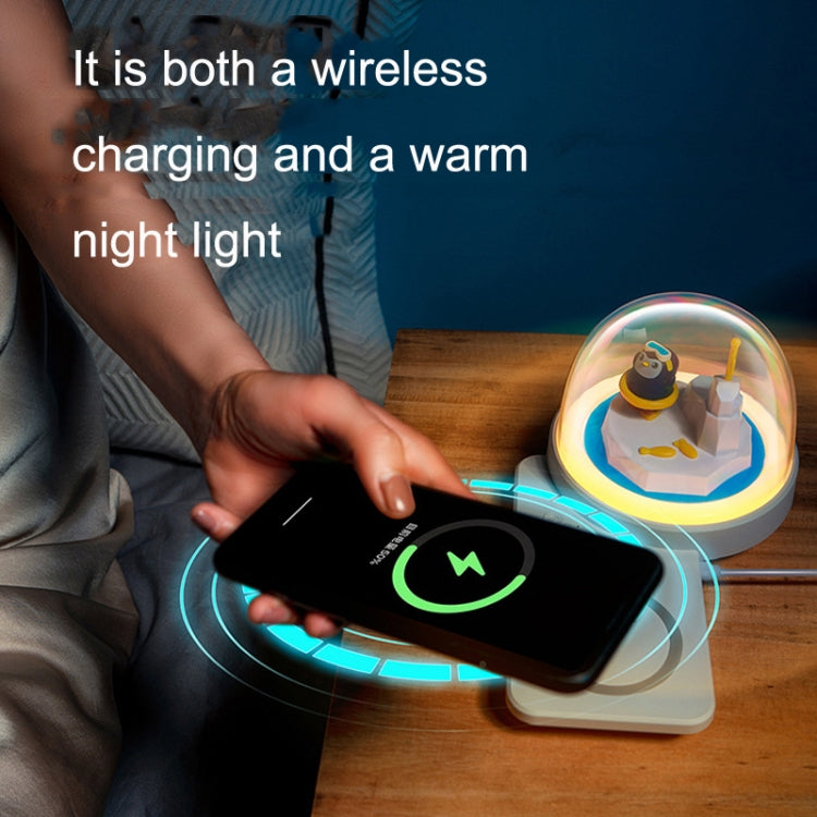 Decorative Table Lamp Wireless Fast Charging Smart Bluetooth Music Light, Style: Bluetooth Model(Astronauts)