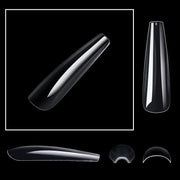 240 PCS/Box Thin Soft Transparent Nail Pieces, Shape: Super Long Denim Nails