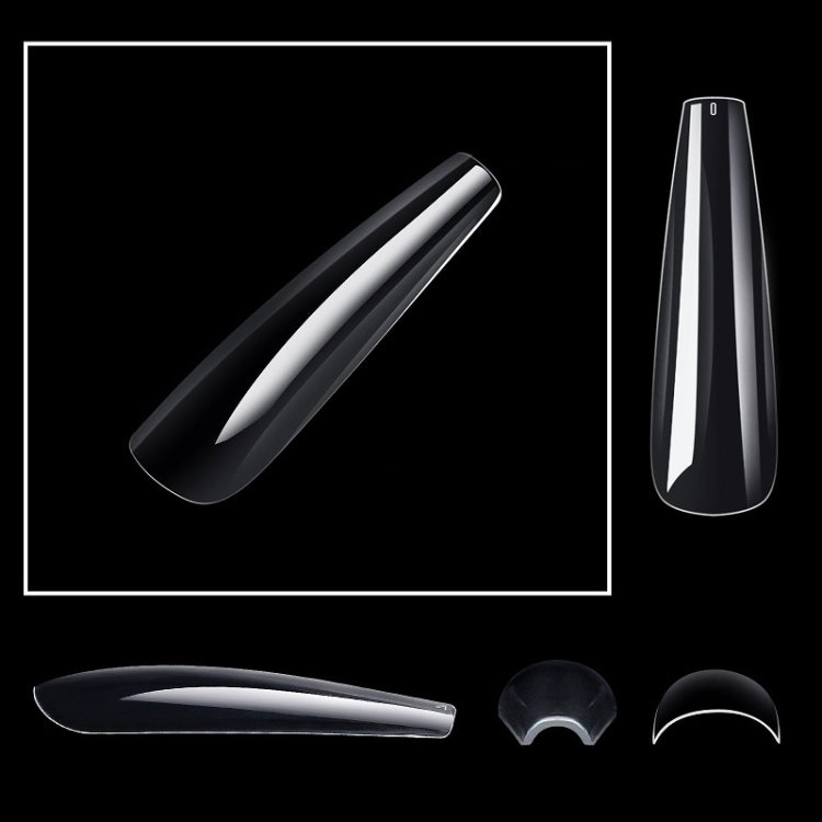 240 PCS/Box Thin Soft Transparent Nail Pieces, Shape: Super Long Full Stick Nails