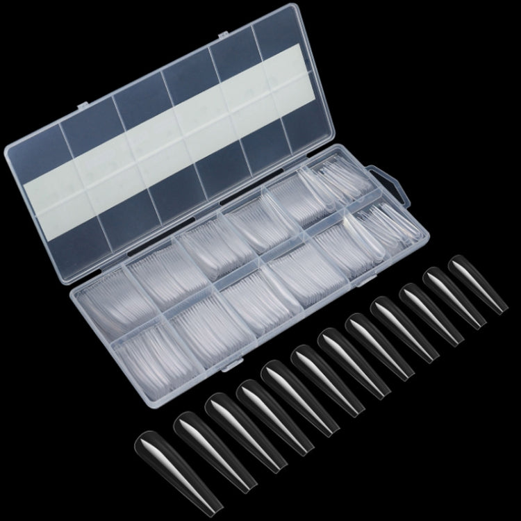240 PCS/Box Thin Soft Transparent Nail Pieces, Shape：Super Long Pointed Nails
