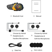 Motorcycle Helmet Call Music Navigation Bluetooth Headset, Color: Red(Hard Pipe Microphone)