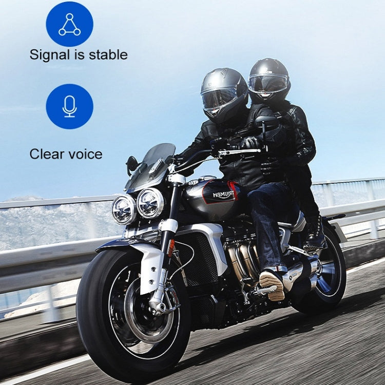 Motorcycle Helmet Call Music Navigation Bluetooth Headset, Color: Red(Hard Pipe Microphone)