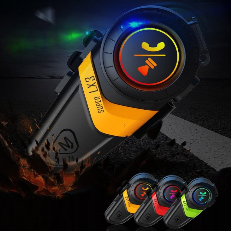 Motorcycle Helmet Call Music Navigation Bluetooth Headset, Color: Green(Hard Pipe Microphone)