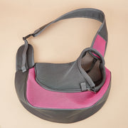 Pet Bag Widened Shoulder Strap Breathable Messenger Cat Bag,Size: Small(Rose Red)