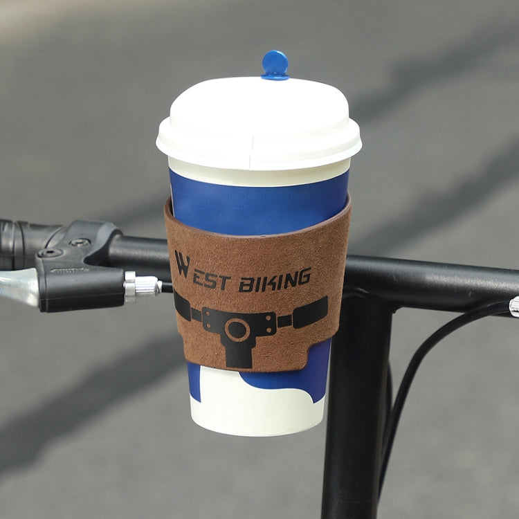 WEST BIKING YP0719298 Bicycle Cup Holder Handlebar Bottle Cage(Brown)