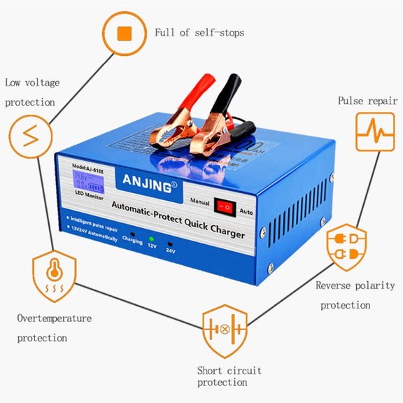 ANJING AJ-618E Battery Charger Car Battery Repairer, Model: AU Plug
