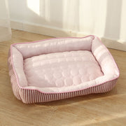 Summer Cold Feeling Dog Cat Kennel Ice Silk Cool Den M(Pink)