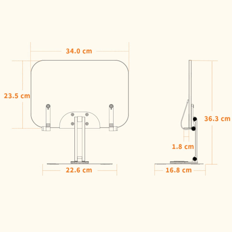 R04 Reading Bookshelf Desktop 360-degree Rotation Multi-function Liftable Tablet Bracket