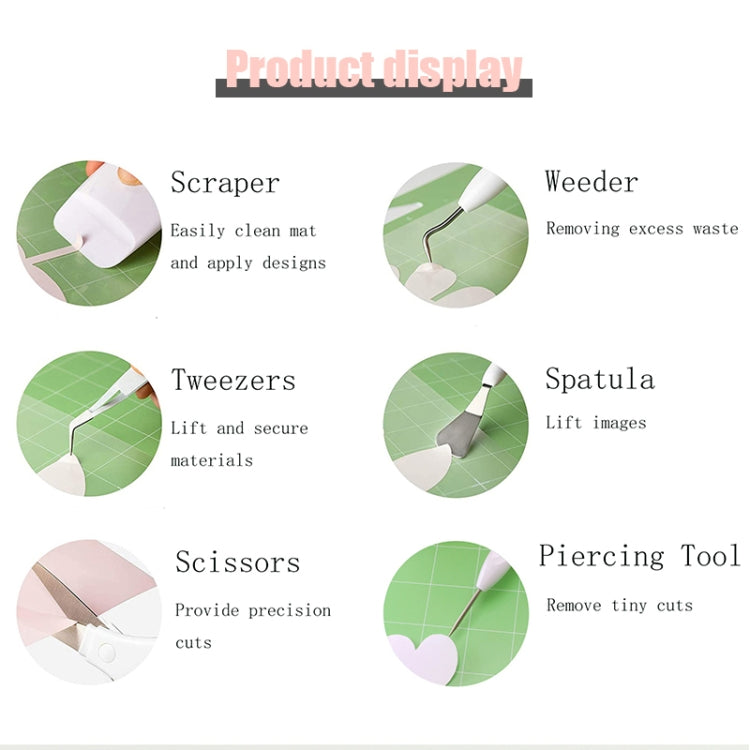 6 In 1 Vinyl Weeding Tool Set DIY Silhouette Embossed Engraving Tool