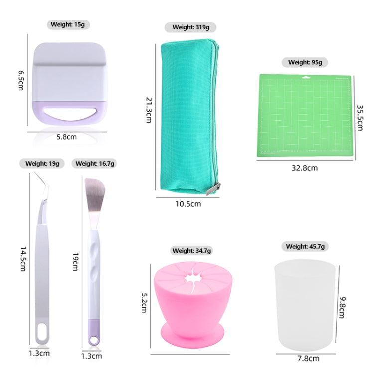5 In 1+Cutting Pad Vinyl Weeding Tool Set DIY Silhouette Embossed Engraving Tool