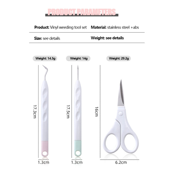 5 In 1+Cutting Pad Vinyl Weeding Tool Set DIY Silhouette Embossed Engraving Tool
