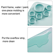 Silicone Children Drawing Pad Wipeable Washable Paint Palettes(Blue)