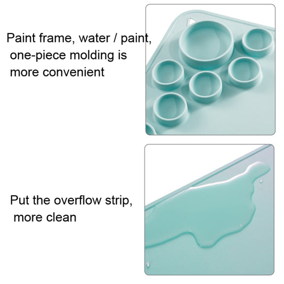 Silicone Children Drawing Pad Wipeable Washable Paint Palettes(Blue)