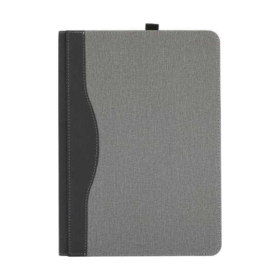 Leather All-inclusive Anti-drop Protective Case For Microsoft Surface Laptop Studio(Cotton Cloth Texture-Light Gray)