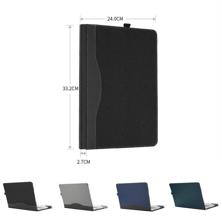 Leather All-inclusive Anti-drop Protective Case For Microsoft Surface Laptop Studio(Herringbone-Dark Gray)