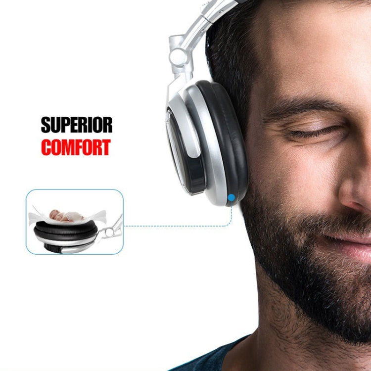 SENICC ST-80 Head-mounted HIFI Headset Spring Line Headset(Silver)
